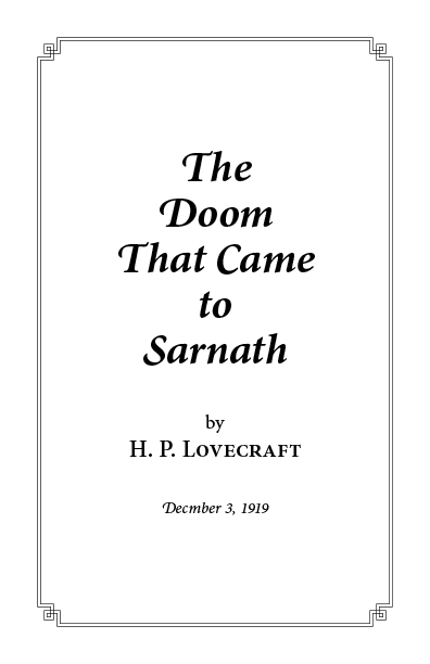 Doom that Came to Sarnath-1